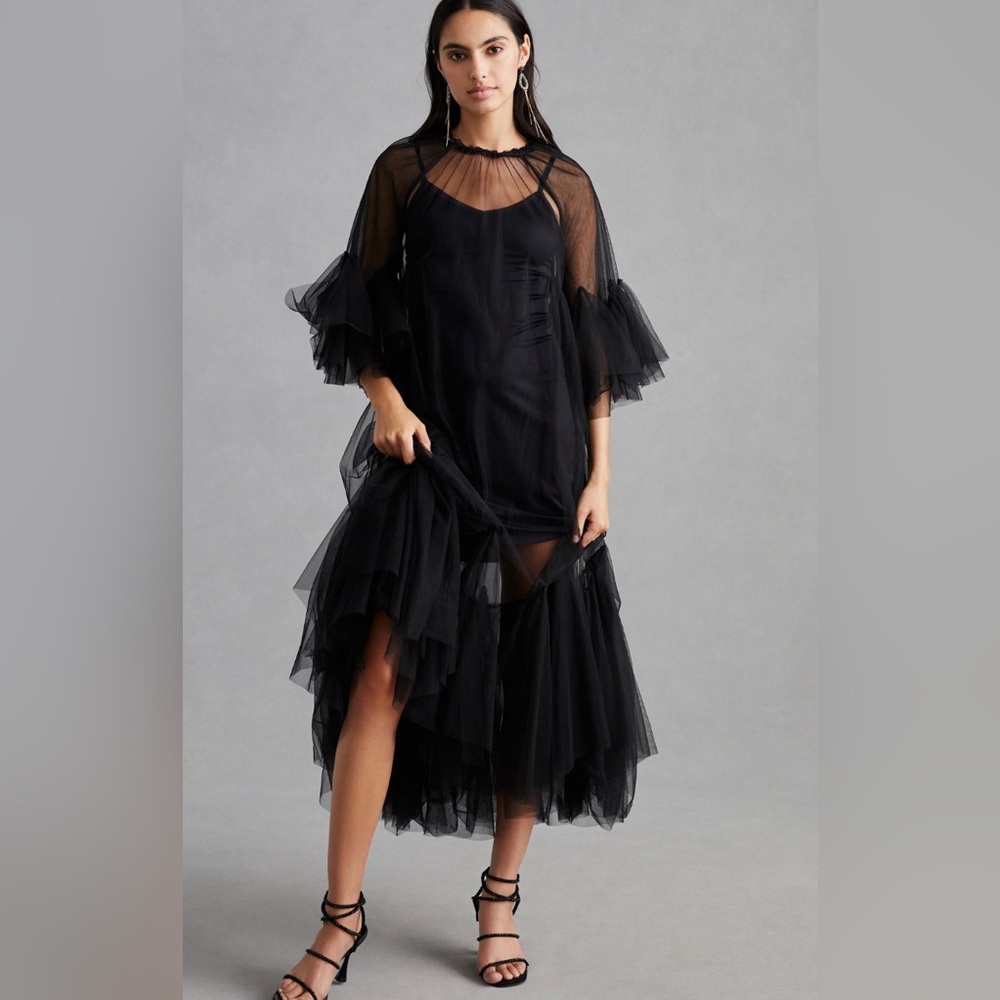 Anthropologie Glamorous Tulle Layer Dress